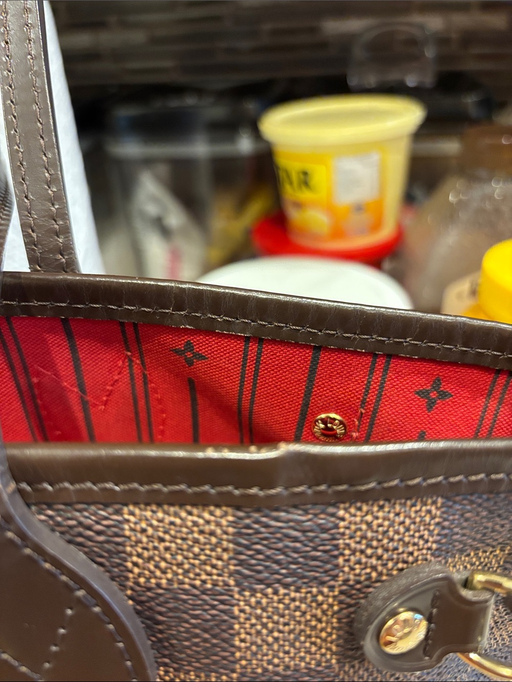 Louis Vuitton Brown Checkered Canvas Tote - Picture 12 of 16